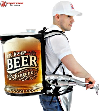 ��‍♂️���� Beer serving backpack rocketpacks used at the Brewgrass Festival in Asheville, North Carolina. �� Attendees enjoy convenient, on-the-go beer service, elevating their festival experience. A fantastic gastronomy concept that brings sales and satisfaction to beer lovers. ������